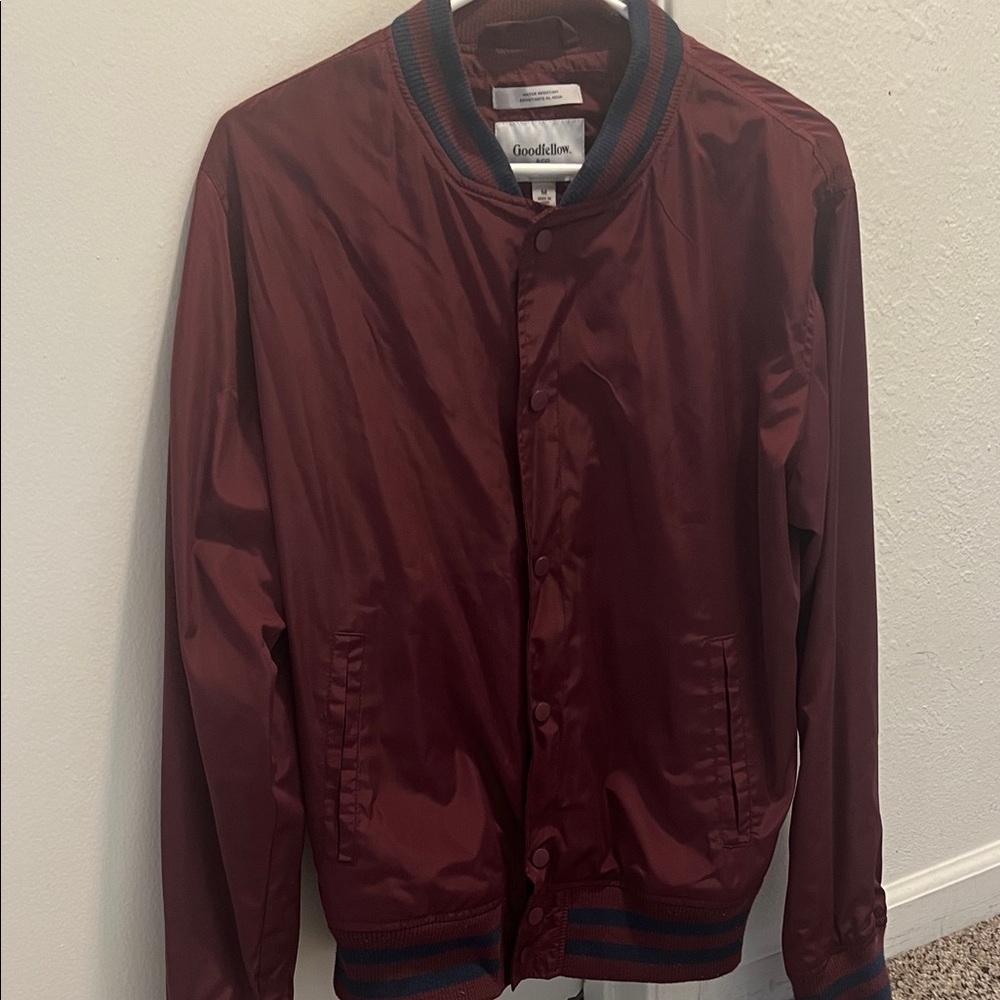 Goodfellow & Co Men's Burgundy Bomber Jacket